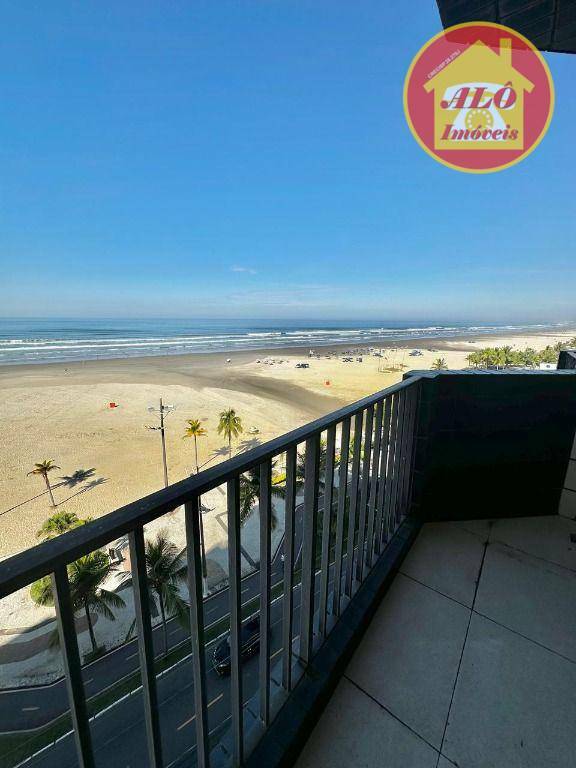 Apartamento com 2 quartos - frente para praia - à venda, 136 m² por R$ 470.000 - Vila Guilhermina - Praia Grande/SP