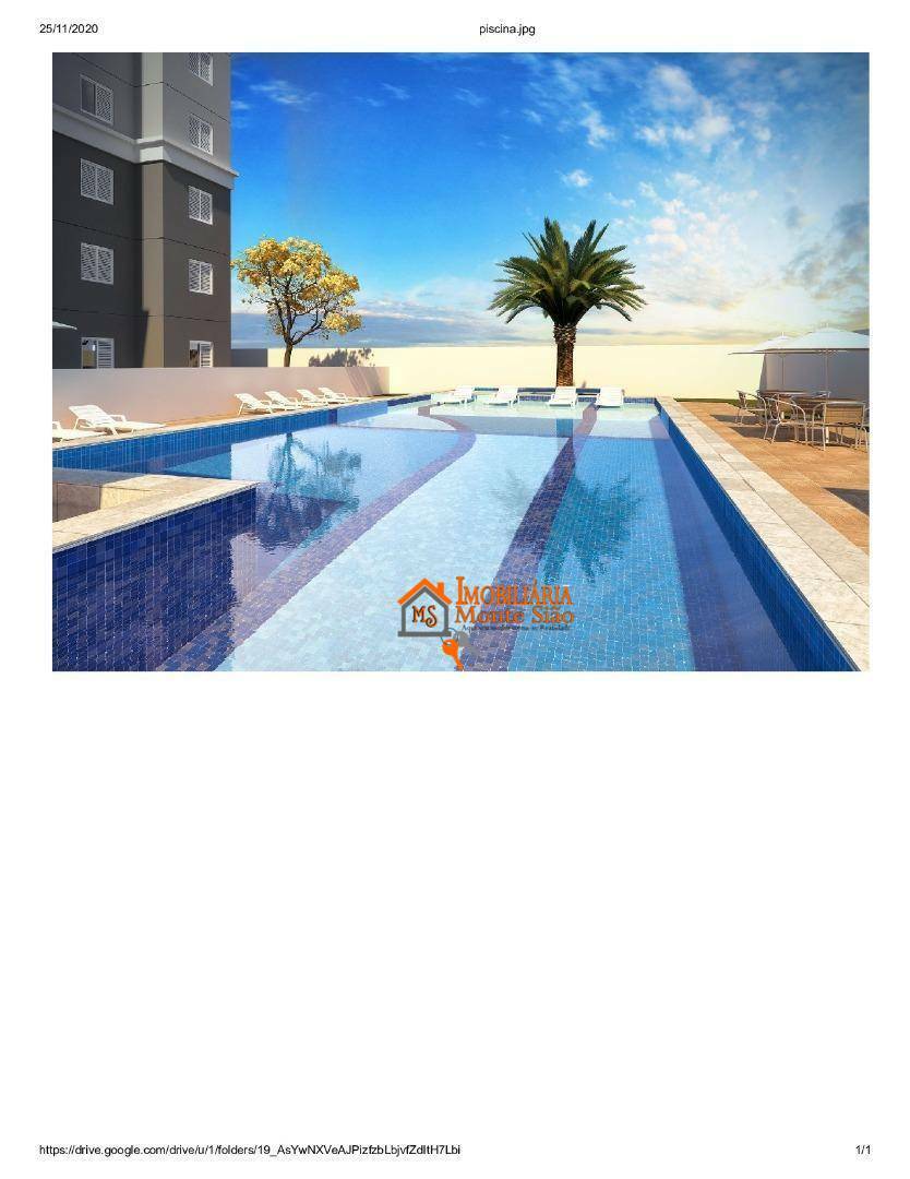 Apartamento com 2 dormitórios à venda, 43 m² por R$ 314.000,00 - Jardim Adriana - Guarulhos/SP