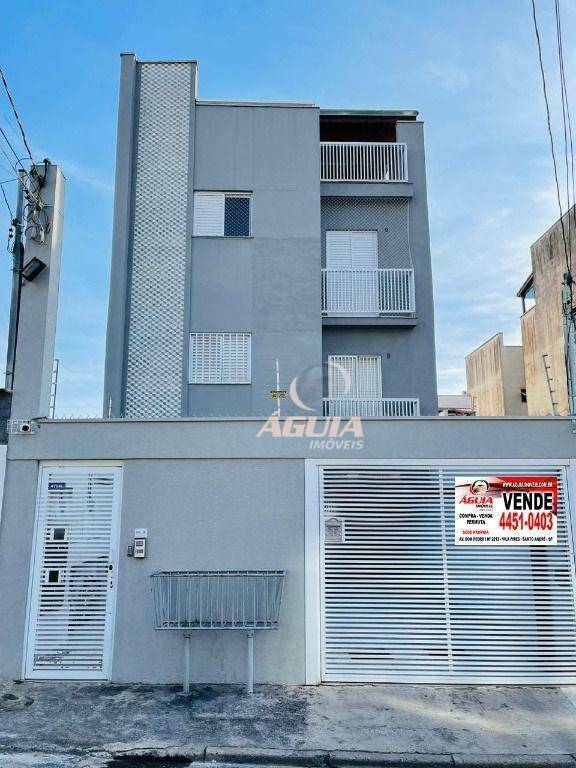 Cobertura com 3 dormitórios à venda, 44 m²+ 44 m²  por R$ 426.000 - Vila Tibiriçá - Santo André/SP