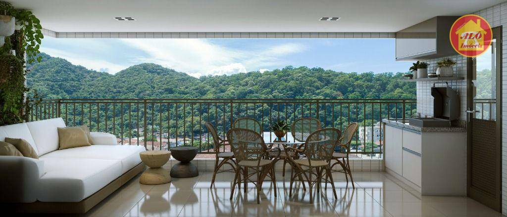 Apartamento com 3 dormitórios à venda, 105 m² por R$ 891.000,00 - Canto do Forte - Praia Grande/SP