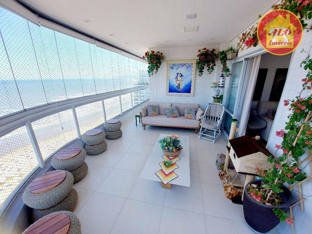 Apartamento frente mar com 4 quartos à venda, 212 m² por R$ 2.950.000 - Canto do Forte - Praia Grande/SP