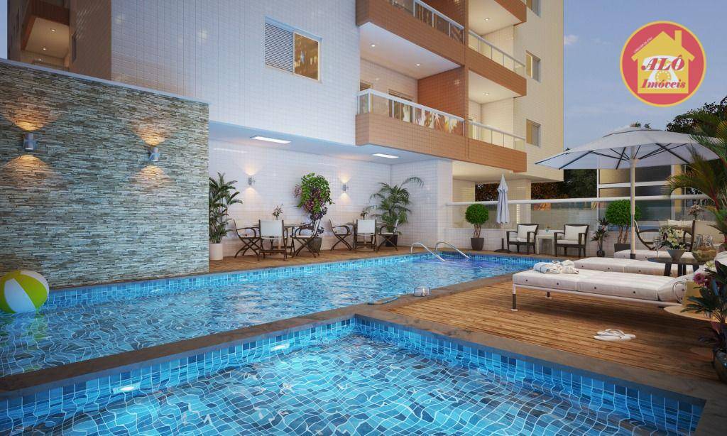 Apartamento com 2 dormitórios à venda, 57 m² por R$ 402.100,00 - Vila Guilhermina - Praia Grande/SP
