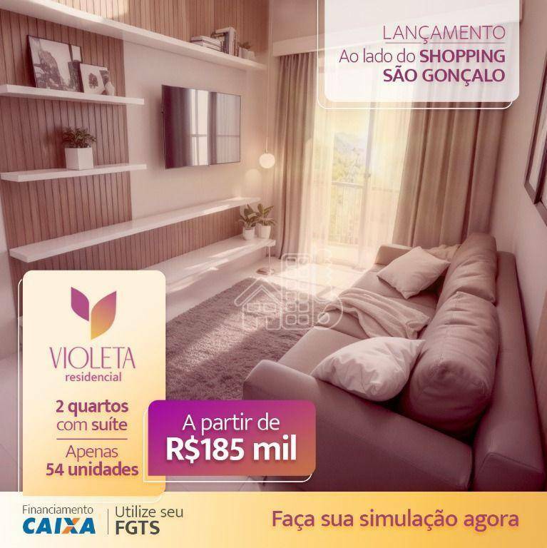 Apartamento com 2 dormitórios à venda, 57 m² por R$ 248.000,00 - Boa Vista - São Gonçalo/RJ