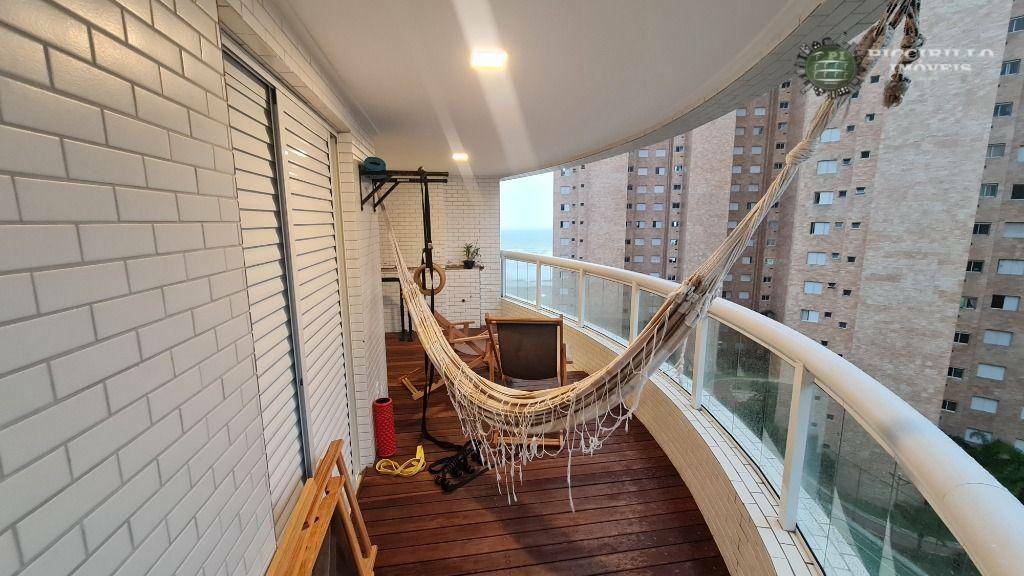 Apartamento 2 dormitórios, 1 suíte, 2 vagas, vista mar,  à venda, 93 m² por R$ 665.000 - Vila Guilhermina - Praia Grande/SP