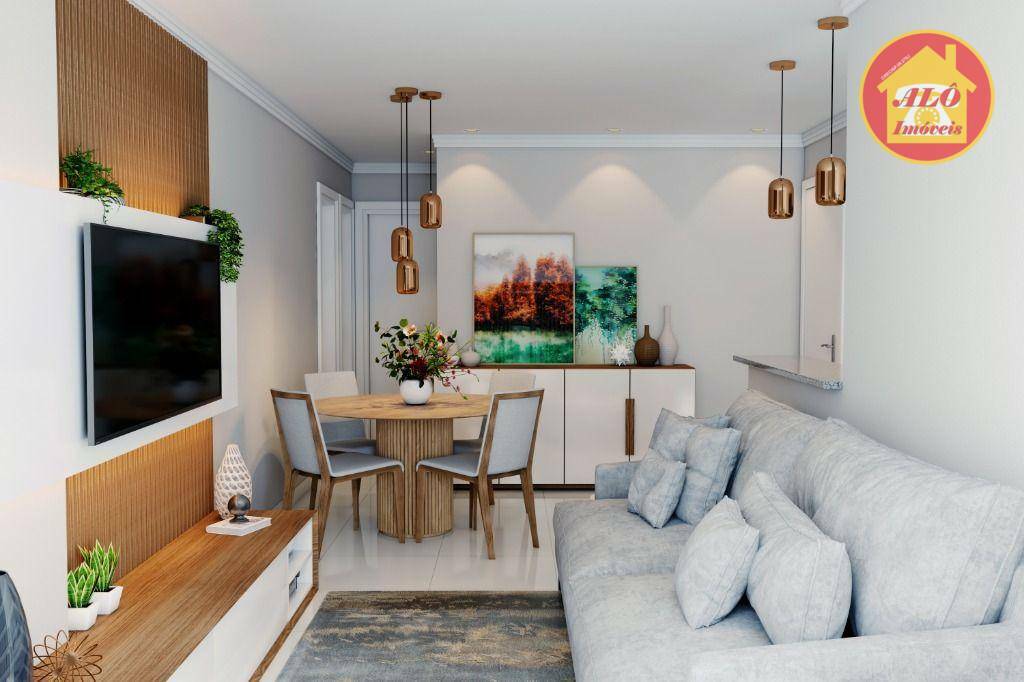 Apartamento com 2 dormitórios à venda, 75 m² por R$ 565.000,00 - Caiçara - Praia Grande/SP