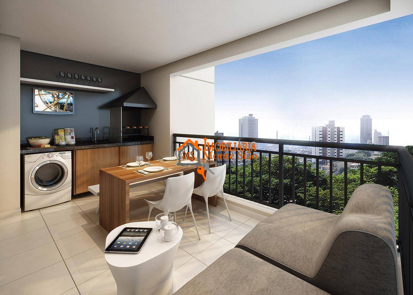 Apartamento com 2 dormitórios à venda, 56 m² por R$ 528.424,00 - Jardim Flor da Montanha - Guarulhos/SP