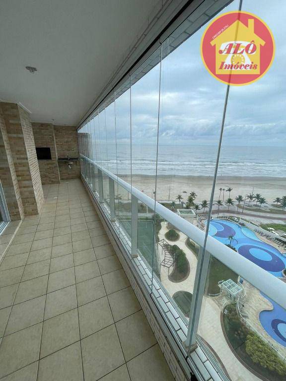 Apartamento com 3 dormitórios - pé na areia - à venda, 92 m² por R$ 895.000 - Mirim - Praia Grande/SP