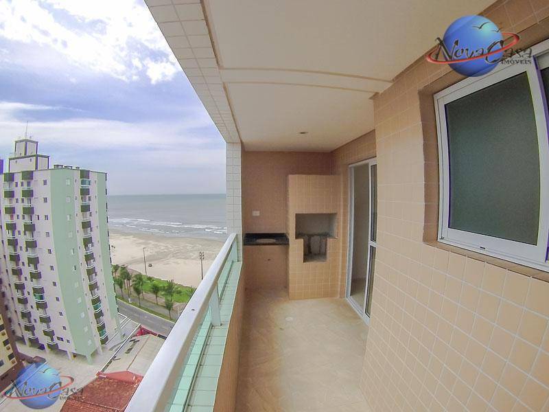 Apartamento 1 Dormitório com Vista para o Mar e Sacada com Churrasqueira, Vila Caiçara, Praia Grande.