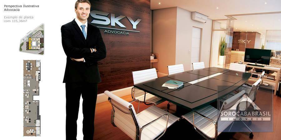 Sala para alugar, 57 m² por R$ 2.300,00/mês - Edifício Sky Trade Center - Sorocaba/SP