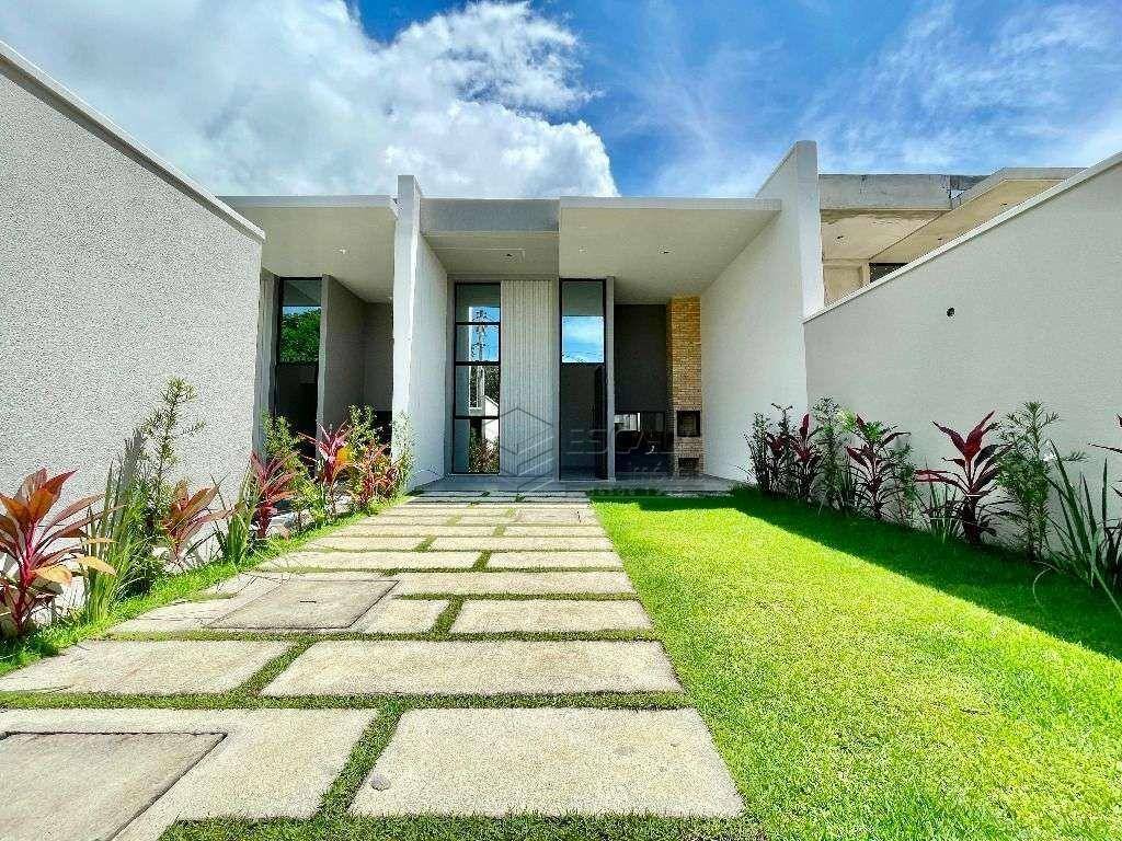 Casa plana com 3 quartos à venda, 103 m², 100% nascente, 3 vagas, nova, financiada - Precabura - Eusébio/CE