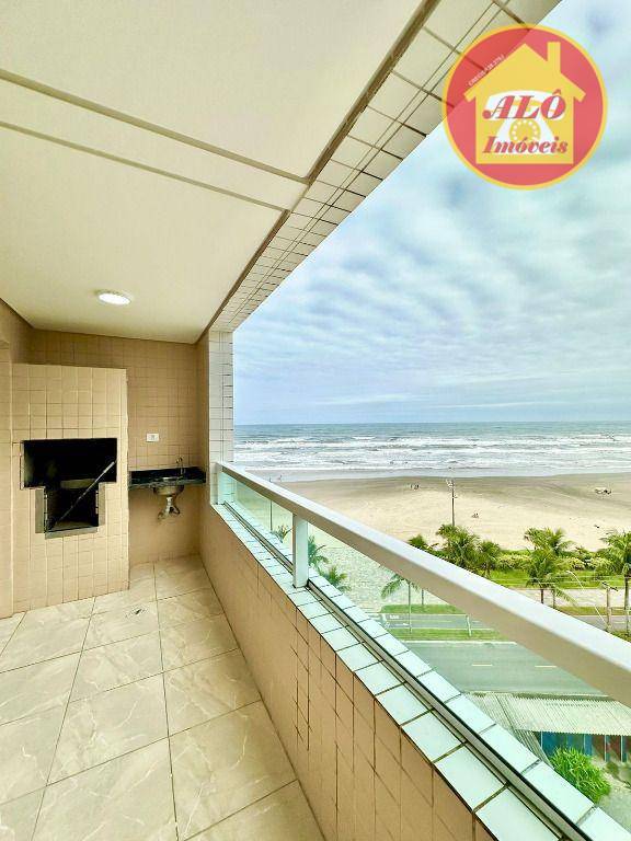 Apartamento vista mar com 1 quarto à venda, 52 m² por R$ 340.000 - Caiçara - Praia Grande/SP