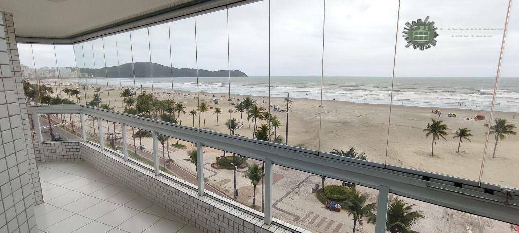 Apartamento frente para o mar com 3 dormitórios à venda, 127 m² por R$ 1.400.000 - Vila Guilhermina - Praia Grande/SP