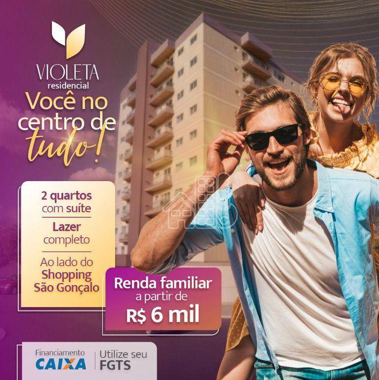 Apartamento com 2 dormitórios à venda, 57 m² por R$ 258.000,00 - Boa Vista - São Gonçalo/RJ