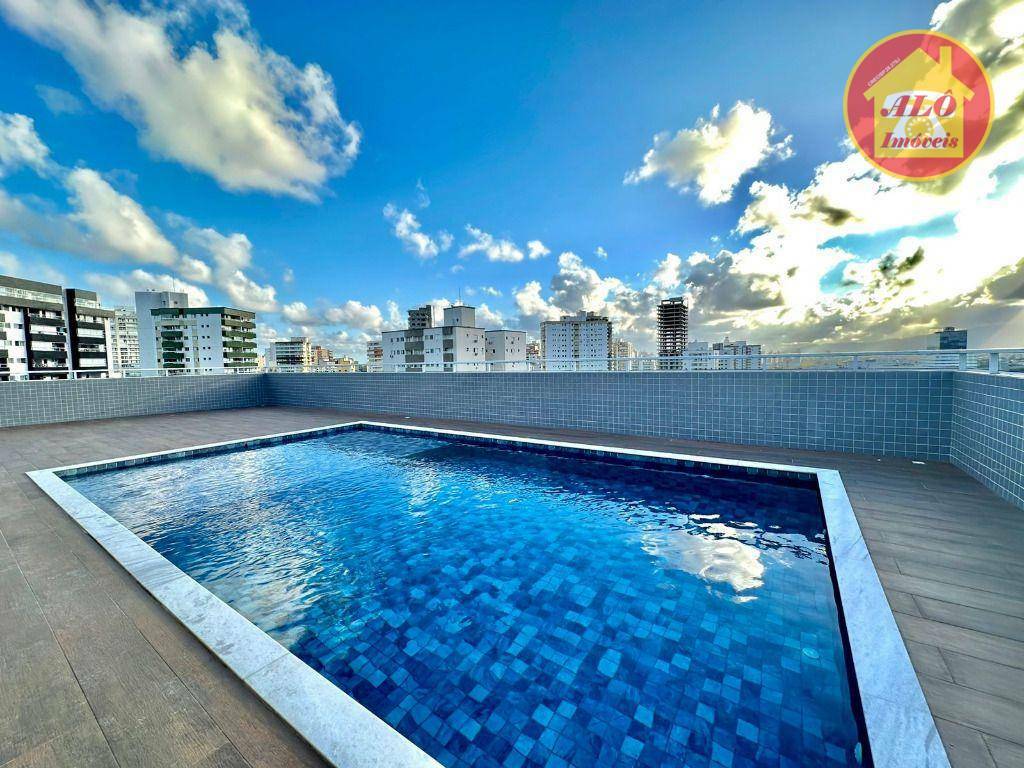 Apartamento novo com 1 quarto à venda, 55 m² por R$ 280.000 - Vila Guilhermina - Praia Grande/SP