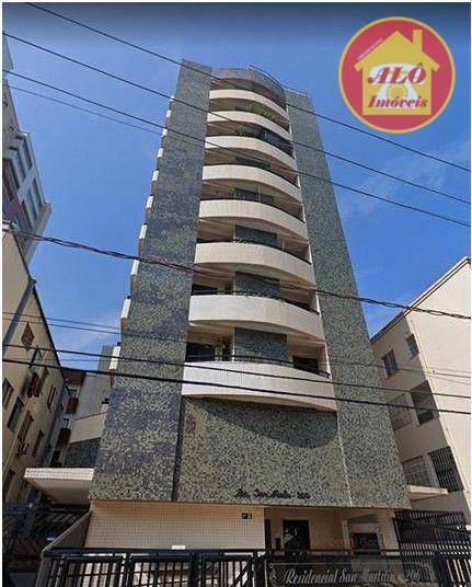 Apartamento com 1 quarto - 400 metros da praia -  à venda, 44 m² por R$ 270.000 - Vila Guilhermina - Praia Grande/SP