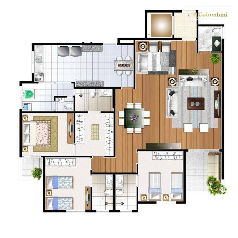 Apartamento com 3 dormitórios à venda, 155 m² por R$ 1.025.000,00 - Barcelona - São Caetano do Sul/SP