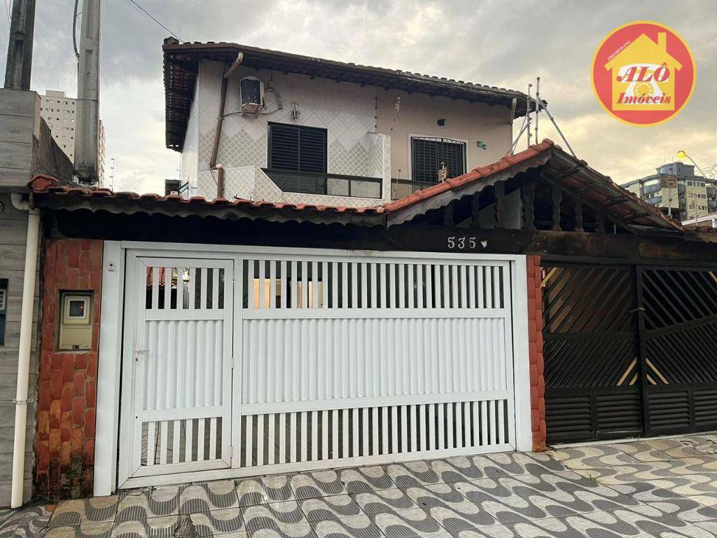 Sobrado geminado com 2 quartos à venda, 84 m² por R$ 435.000 - Vila Guilhermina - Praia Grande/SP