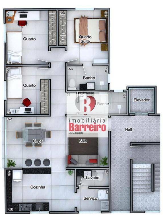 Apartamento à venda com 3 quartos, 120m² - Foto 3